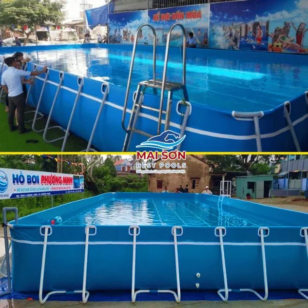 BỂ BƠI DI ĐỘNG CỠ LỚN CAO KT 12.6X9.6X1.3M