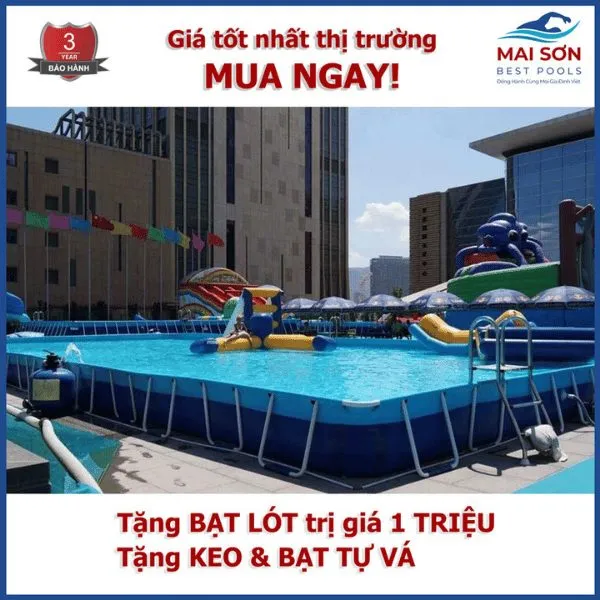 BỂ BƠI DI ĐỘNG CỠ LỚN KT 24.6X15.6X1.3M
