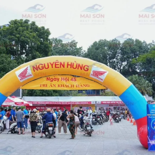 Cổng Vòm Bơm Hơi Sự Kiện Tự Đứng Có Chân Kích Thước 8x4x0.8m