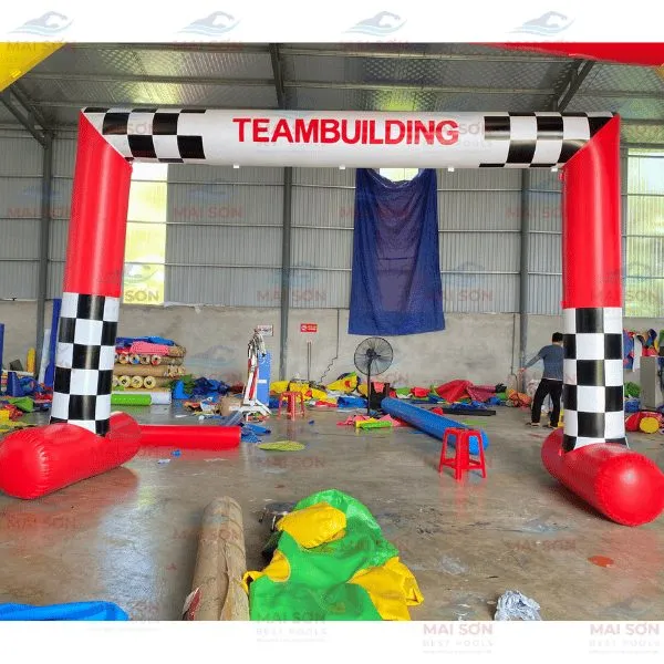 Alternative view of Cổng Hơi Sự Kiện Vuông Tự Đứng Kẻ Caro Teambuilding Kích Thước 3.5x5m