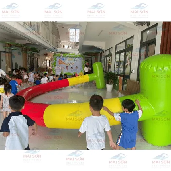 Alternative view of Cổng Vòm Bơm Hơi Tự Đứng Phối Nhiều Màu Kích Thước 6x4m