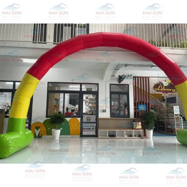 Cổng Vòm Bơm Hơi Tự Đứng Phối Nhiều Màu Kích Thước 6x4m