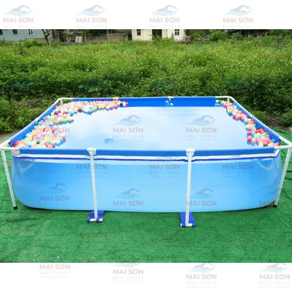 Bể Bơi Gia Đình Mini 1 Mặt Trong Suốt Kích Thước 3.1mx2.2mx0.8m