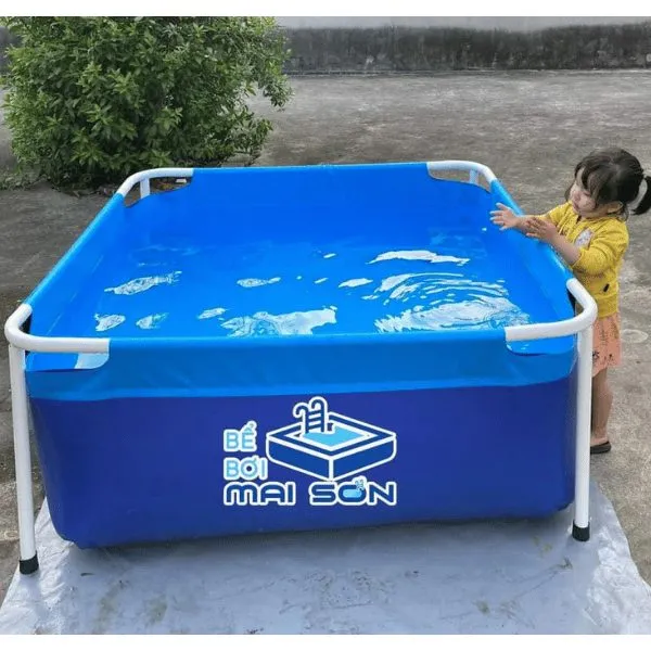 BỂ BƠI MINI KÍCH THƯỚC 1.3×1.3×0.6M – GIẢI PHÁP HOÀN HẢO CHO GIA ĐÌNH